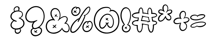 Bubble Street Outline Font OTHER CHARS