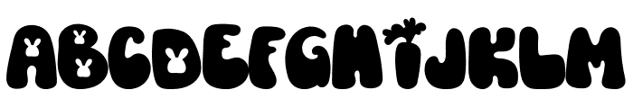 BubbleBunnyPop Font UPPERCASE