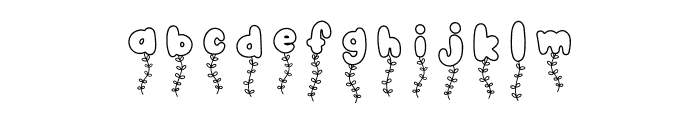 BubbleFlowerset Font LOWERCASE