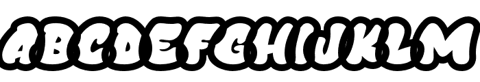 BubbleGraff-Outline Font LOWERCASE