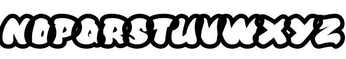 BubbleGraff-Outline Font LOWERCASE