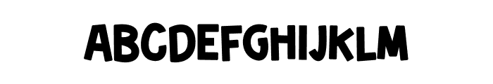 Bubbly Comic Font UPPERCASE