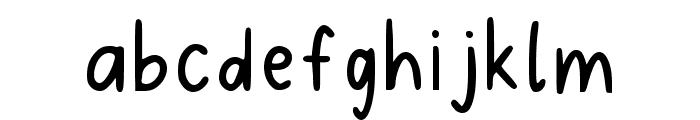 Bubbly Regular Font LOWERCASE