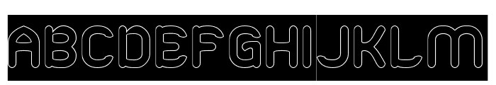 Bubbly Water-Hollow-Inverse Font UPPERCASE
