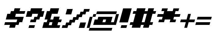 BubblyBit-Italic Font OTHER CHARS