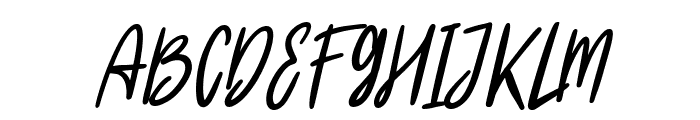 Bubllys slanted Font UPPERCASE