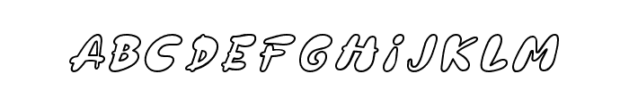 Bubly Italic Font LOWERCASE