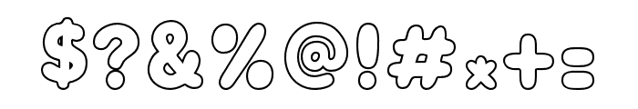 Buby Bambam Outline Font OTHER CHARS