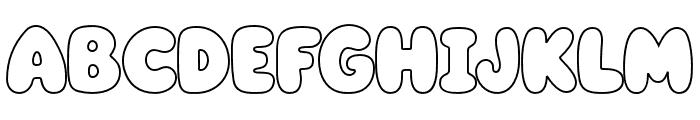 Buby Bambam Outline Font UPPERCASE