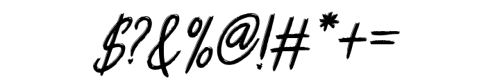Buchero Italic Font OTHER CHARS