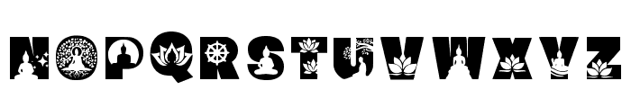 Buddha Regular Font UPPERCASE