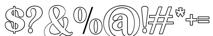 Bulgari Club Outline Font OTHER CHARS