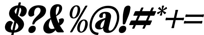 Bulgeria Italic Font OTHER CHARS