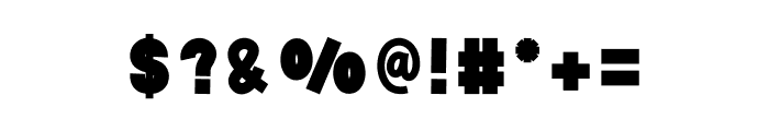 Bulky Simple Font OTHER CHARS