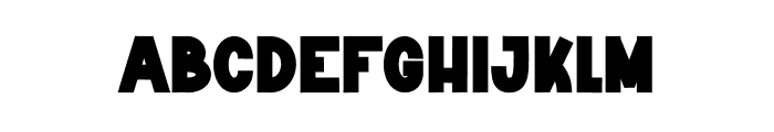 Bulky Simple Font UPPERCASE