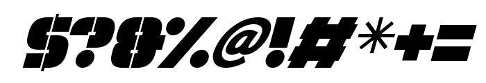 Bulletproof Italic Font OTHER CHARS