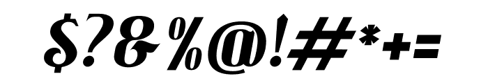 Bullpass Italic Font OTHER CHARS