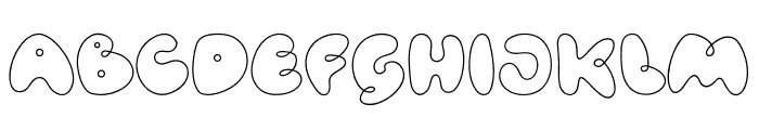 Bumpy Outlined Font UPPERCASE