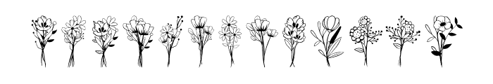 Bunch Of Flowers XVIIICC Font LOWERCASE