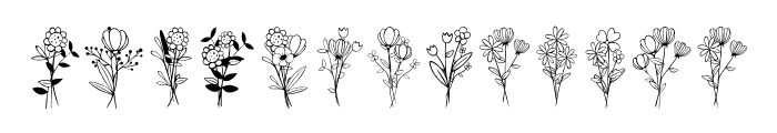 Bunch Of Flowers XVIIICC Font LOWERCASE