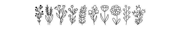 Bunch flowers Font OTHER CHARS