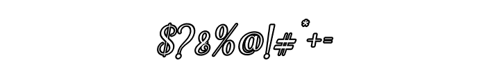 Bunette Outline Italic Font OTHER CHARS
