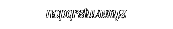 Bunette Outline Italic Font LOWERCASE