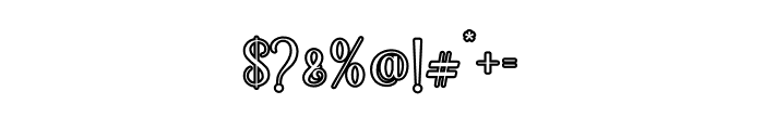 Bunette Outline Font OTHER CHARS