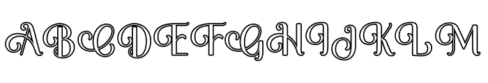 Bunette Outline Font UPPERCASE