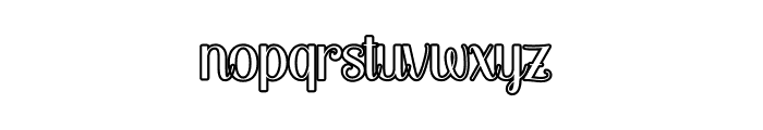 Bunette Outline Font LOWERCASE