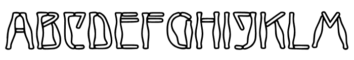 Bungalow Outline Font UPPERCASE
