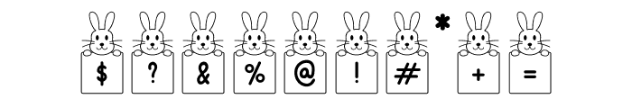 Bunny Card Font OTHER CHARS