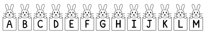 Bunny Card Font UPPERCASE