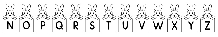 Bunny Card Font UPPERCASE