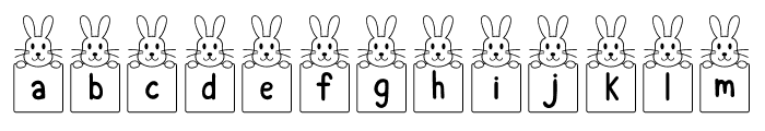 Bunny Card Font LOWERCASE