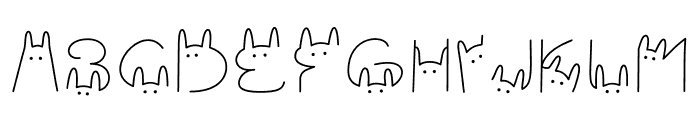 Bunny Ears Thin Font UPPERCASE