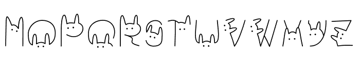 Bunny Ears Thin Font LOWERCASE