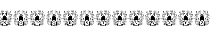 Bunny Flowers Monogram Font UPPERCASE