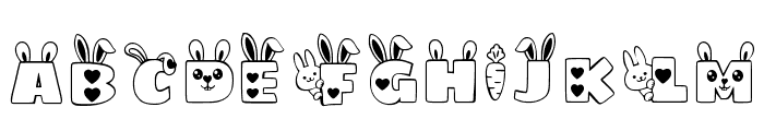 Bunny Font Regular Font UPPERCASE