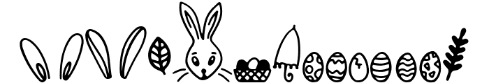 Bunny Tail Doodle Font UPPERCASE