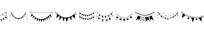 Bunting Banners for party decor Font OTHER CHARS