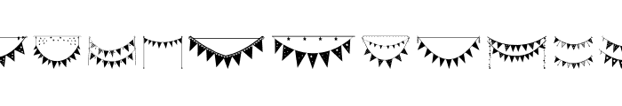 Bunting Banners for party decor Font LOWERCASE