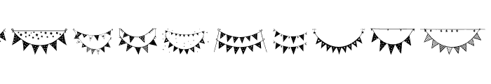 Bunting Banners for party decor Font LOWERCASE