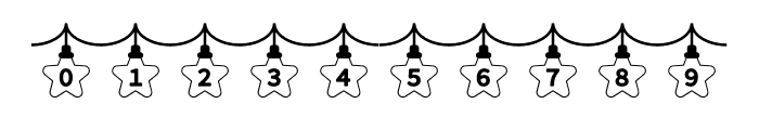 Bunting Christmas Star Font OTHER CHARS