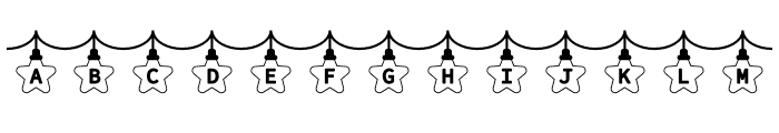 Bunting Christmas Star Font UPPERCASE