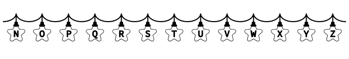 Bunting Christmas Star Font UPPERCASE