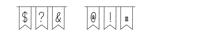 Bunting Font - Flag Regular Font OTHER CHARS