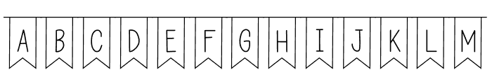 Bunting Font - Flag Regular Font LOWERCASE