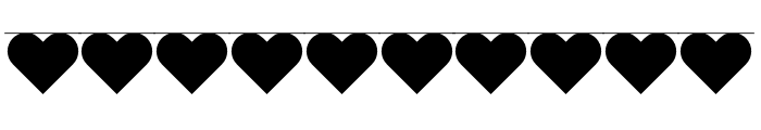 Bunting Font - Hearts Filled Regular Font OTHER CHARS
