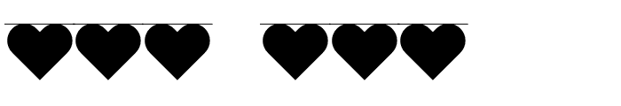 Bunting Font - Hearts Filled Regular Font OTHER CHARS